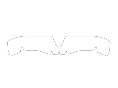 ranger 3M Clear Bra Door Cup Precut PPF Diagram