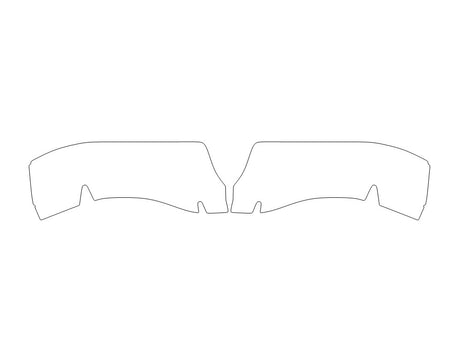 ranger Avery Dennison Clear Bra Door Cup Precut PPF Diagram