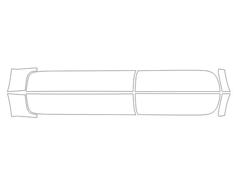 ranger 3M Clear Bra Door Cup Precut PPF Diagram
