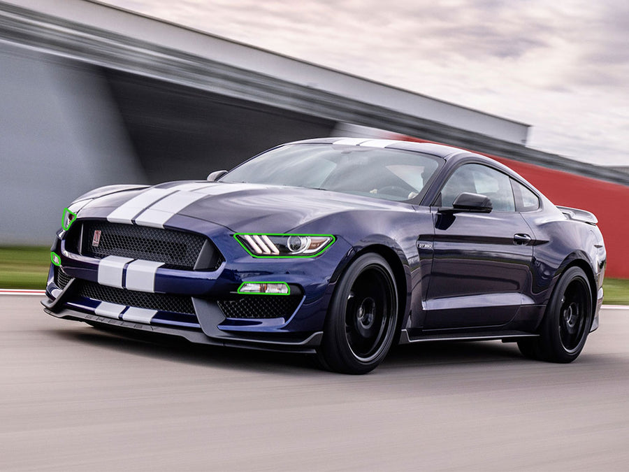 ford shelby gt350 2016-2018 Headlight Protection Installation Location