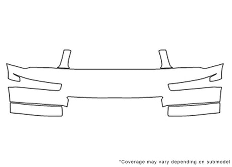shelby gt500 Avery Dennison Clear Bra Bumper Precut PPF Diagram