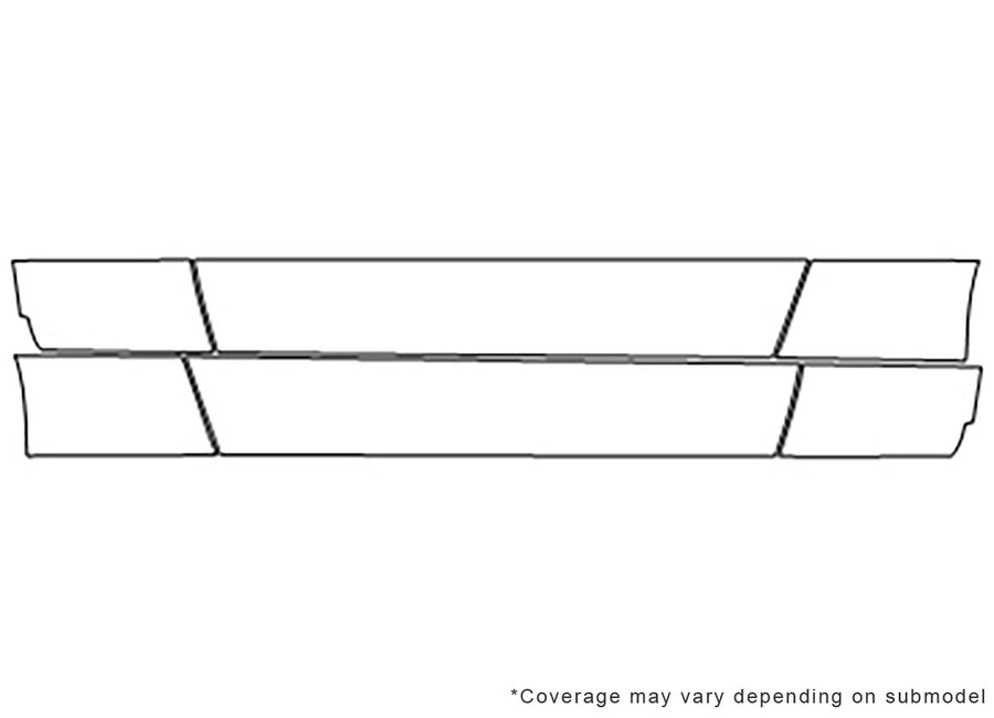 shelby gt500 3M Clear Bra Door Cup Precut PPF Diagram