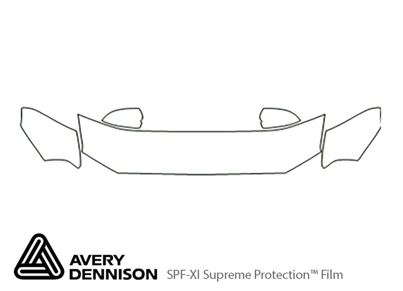 shelby gt500 Avery Dennison Clear Bra Hood Precut PPF Diagram