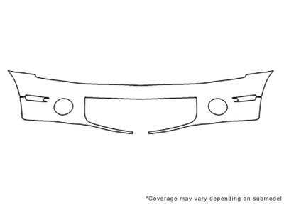 shelby gt500 Avery Dennison Clear Bra Bumper Precut PPF Diagram
