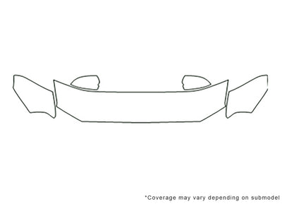 shelby gt500 3M Clear Bra Hood Precut PPF Diagram