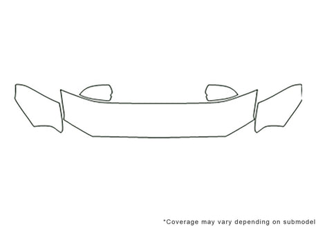 shelby gt500 3M Clear Bra Hood Precut PPF Diagram