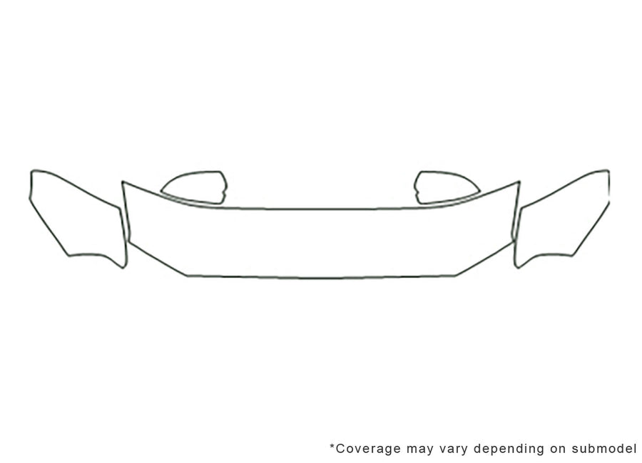 shelby gt500 3M Clear Bra Hood Precut PPF Diagram