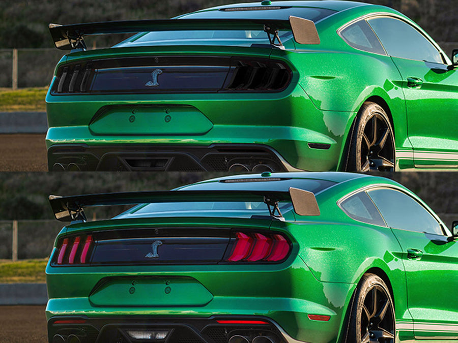 shelby gt500 Before and After Smoked Taillights