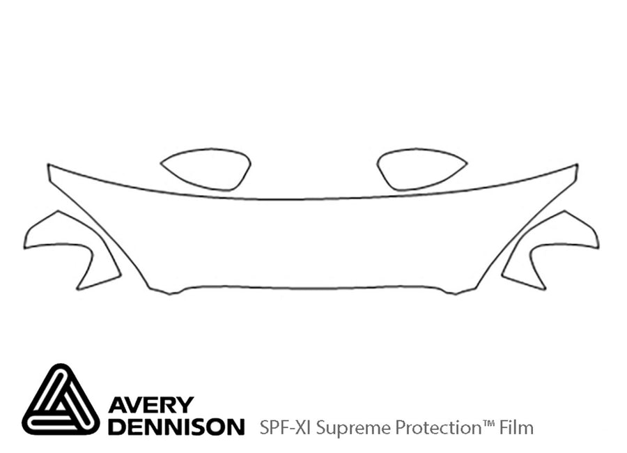taurus Avery Dennison Clear Bra Hood Precut PPF Diagram