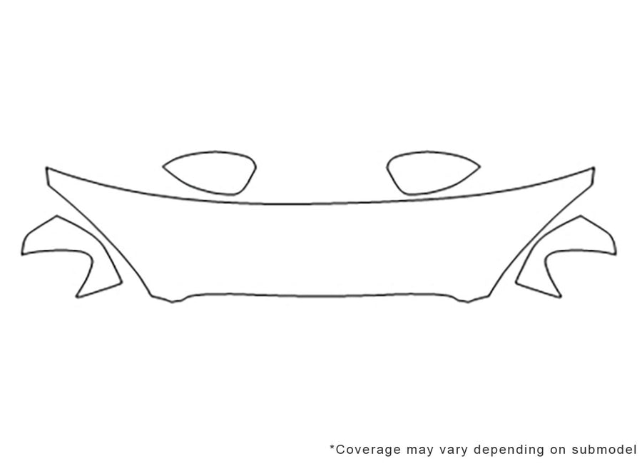 taurus Avery Dennison Clear Bra Hood Precut PPF Diagram