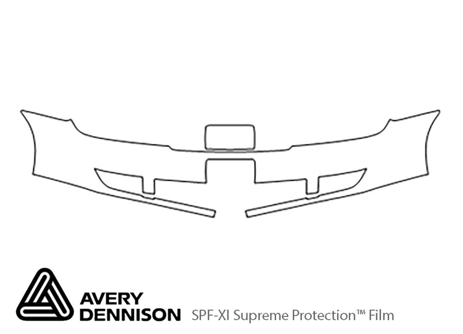 taurus Avery Dennison Clear Bra Bumper Precut PPF Diagram