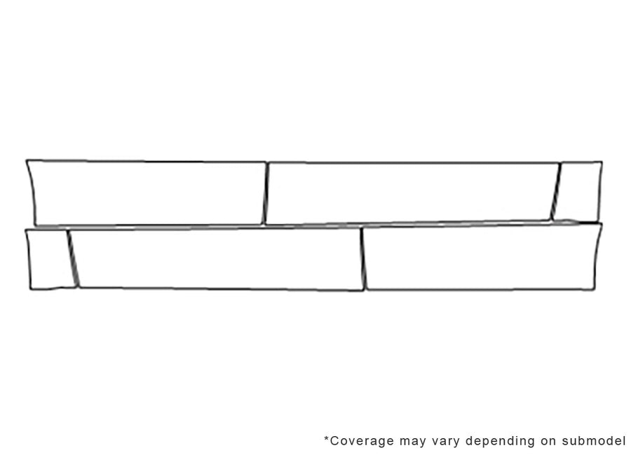 taurus x 3M Clear Bra Door Cup Precut PPF Diagram
