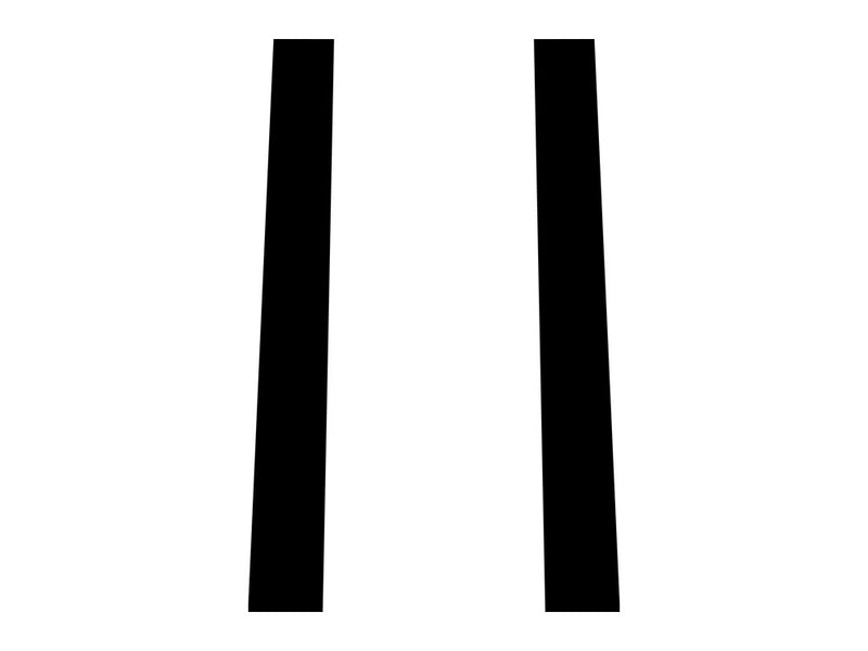 ford thunderbird 1990-1997 Matte Black Pillar Trim Diagram