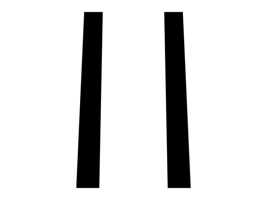ford thunderbird 1990-1997 Carbon Fiber Pillar Trim Diagram