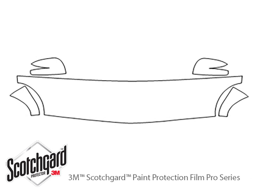thunderbird 3M Clear Bra Hood Precut PPF Diagram