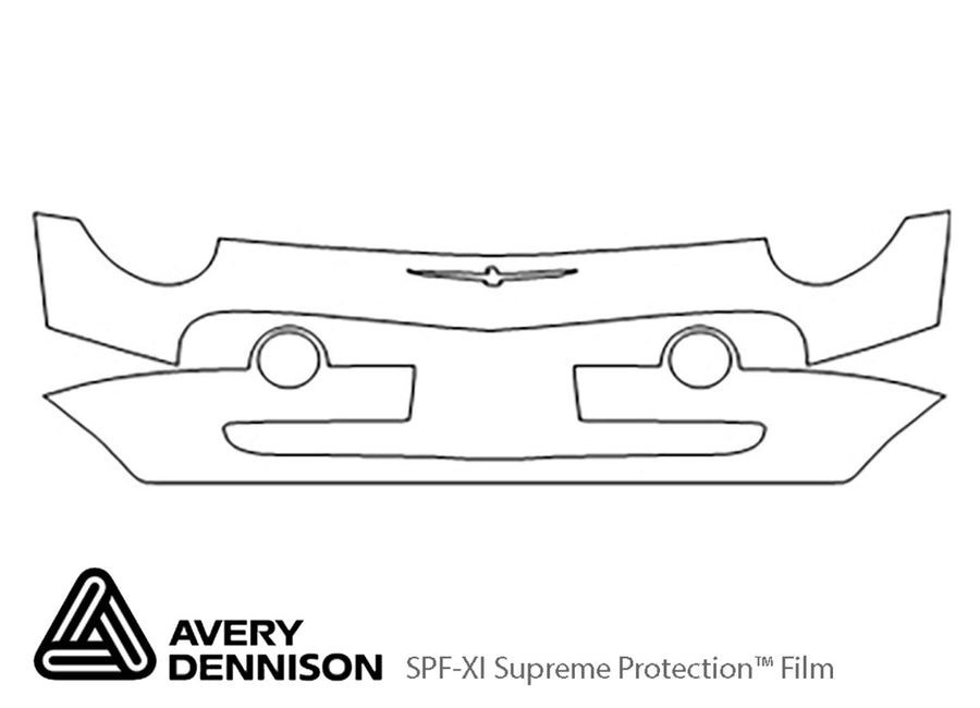 thunderbird Avery Dennison Clear Bra Bumper Precut PPF Diagram