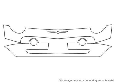 thunderbird Avery Dennison Clear Bra Bumper Precut PPF Diagram