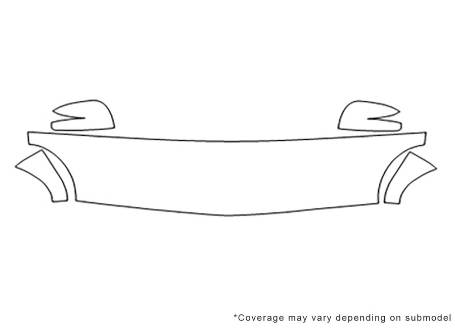 thunderbird Avery Dennison Clear Bra Hood Precut PPF Diagram