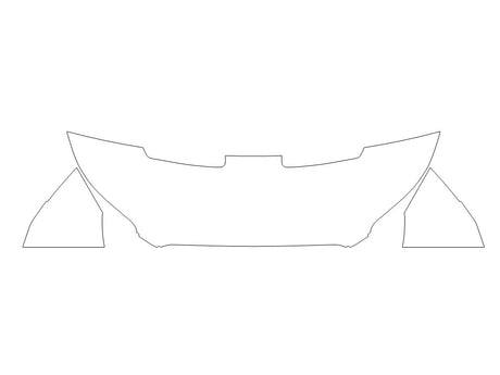 transit 3M Clear Bra Hood Precut PPF Diagram