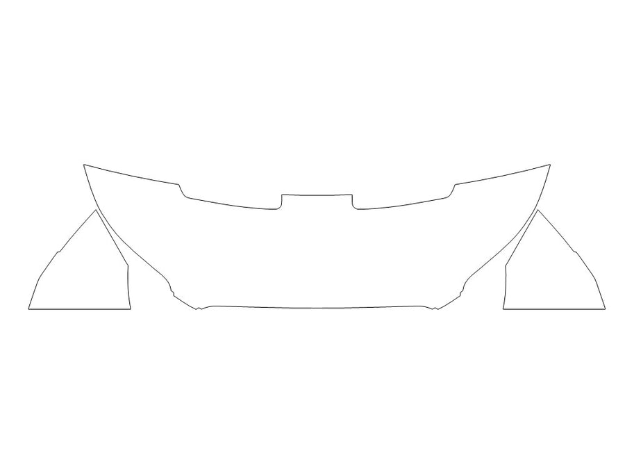 transit Avery Dennison Clear Bra Hood Precut PPF Diagram