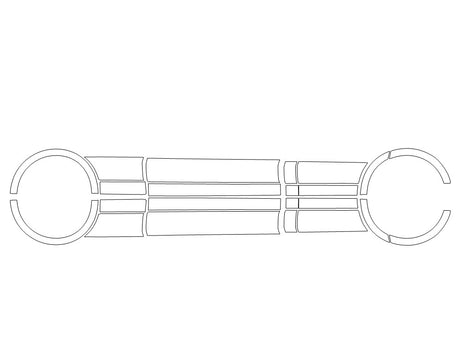transit 3M Clear Bra Door Cup Precut PPF Diagram