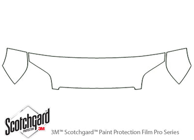transit connect 3M Clear Bra Hood Precut PPF Diagram