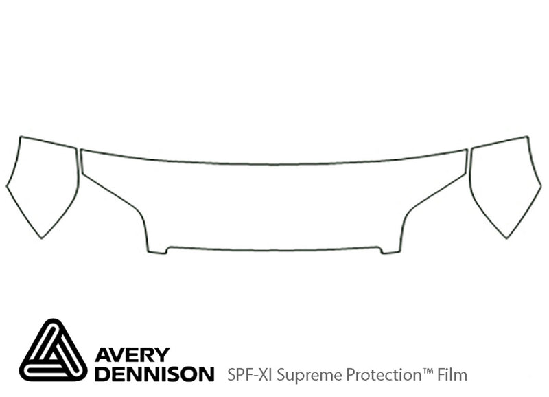 transit connect Avery Dennison Clear Bra Hood Precut PPF Diagram