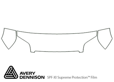 transit connect Avery Dennison Clear Bra Hood Precut PPF Diagram