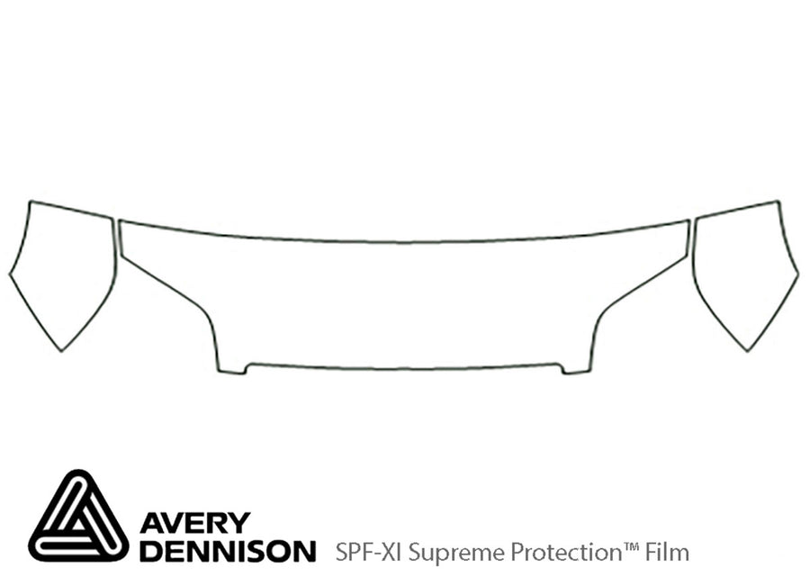 transit connect Avery Dennison Clear Bra Hood Precut PPF Diagram