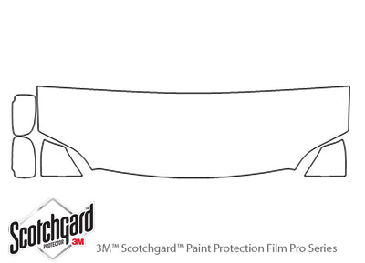 windstar 3M Clear Bra Hood Precut PPF Diagram