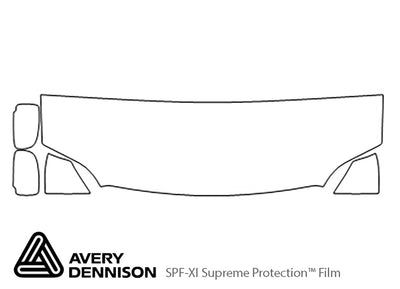 windstar Avery Dennison Clear Bra Hood Precut PPF Diagram