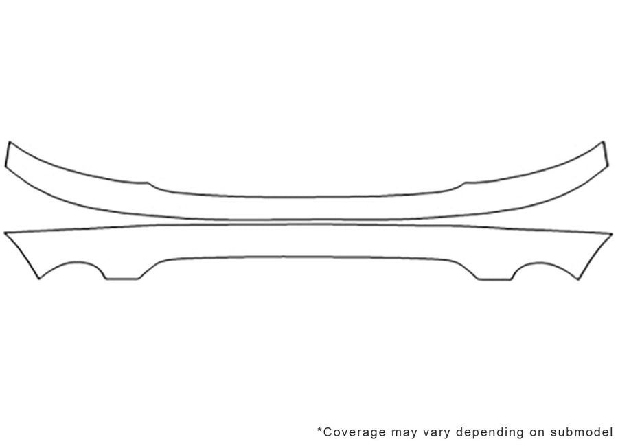 windstar Avery Dennison Clear Bra Bumper Precut PPF Diagram