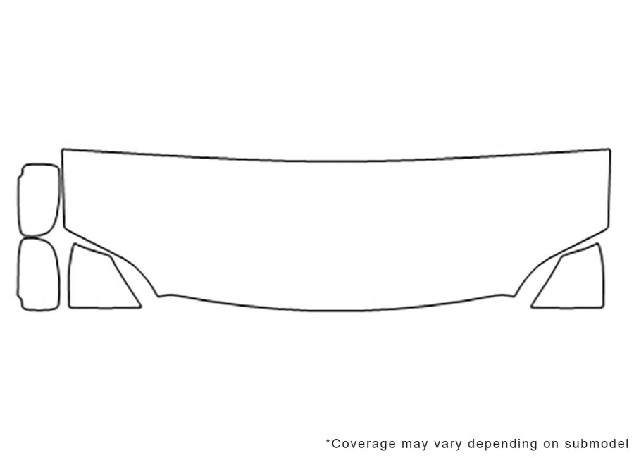 windstar Avery Dennison Clear Bra Hood Precut PPF Diagram