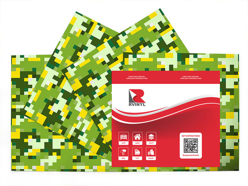 foreign jungle pixel Craft Vinyl Sheet Pack