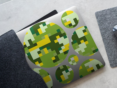 foreign jungle pixel DIY Laptop Stickers