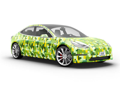 Foreign Jungle Pixel Vehicle Vinyl Wrap