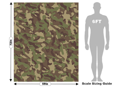 Forest Beige Camouflage Vehicle Wrap Scale~Rwraps Series 914 Forest Beige Camouflage Measurements~2