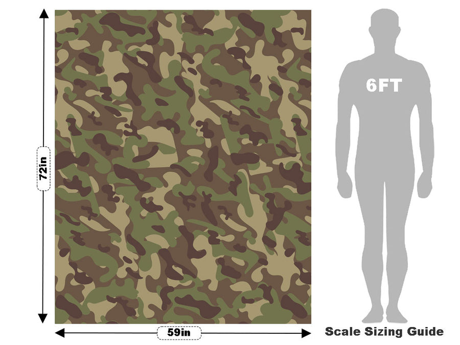 Forest Beige Camouflage Vehicle Wrap Scale~Rwraps Series 914 Forest Beige Camouflage Measurements~2