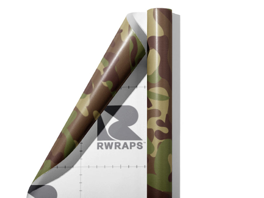 Forest Beige Camouflage Wrap Film Sheets~Rwraps Series 914 Forest Beige Camouflage Scrolled Sheet~3