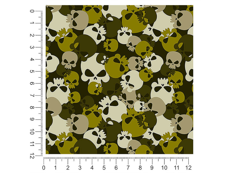 forest calvaria skull and bones 1ft x 1ft Craft Sheets