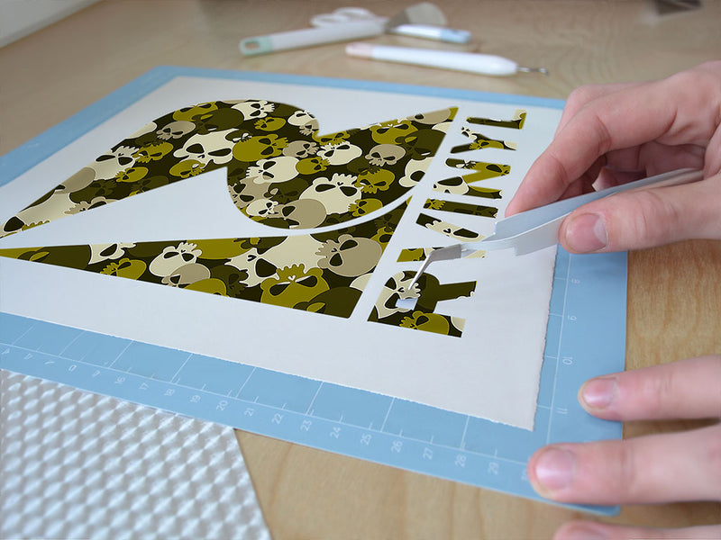 forest calvaria skull and bones Easy Weed Craft Vinyl