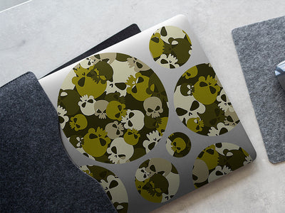 forest calvaria skull and bones DIY Laptop Stickers