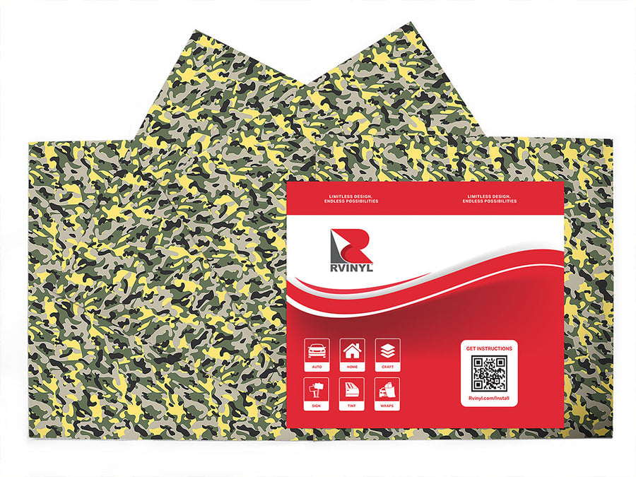 forest costume camouflage Craft Vinyl Sheet Pack