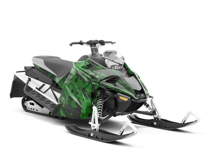 Forest Flecktarn Camouflage Custom Wrapped Snowmobile