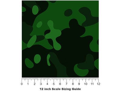 Forest Flecktarn Camouflage Vinyl Film Pattern Size 12 inch Scale~Rwraps Forest Flecktarn Camouflage Sizing Chart~3