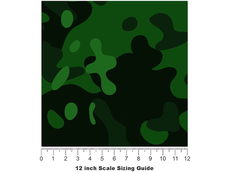 Forest Flecktarn Camouflage Vinyl Film Pattern Size 12 inch Scale~Rwraps Forest Flecktarn Camouflage Sizing Chart~3