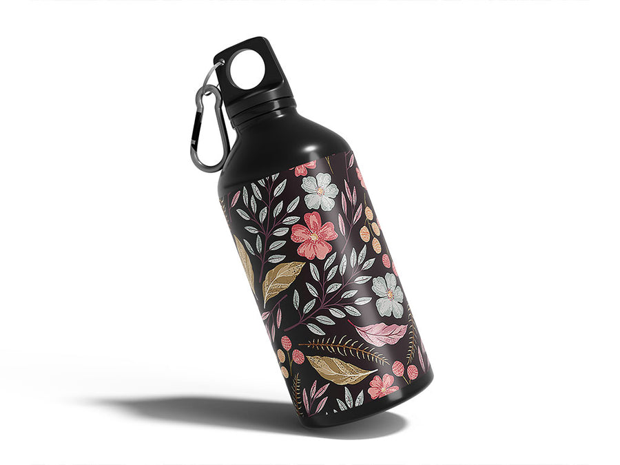 forest floor floral Water Bottle DIY Stickers