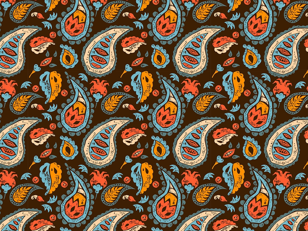 Rwraps™ Forest Floor Paisley Vinyl Wrap | Paisley Print Car Wrap