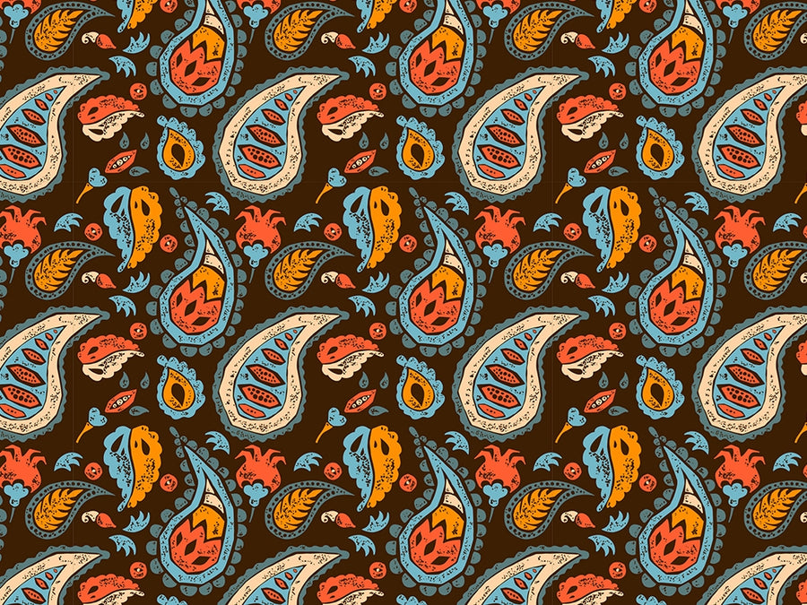Forest Floor Paisley Vinyl Wrap Pattern~Rwraps Series 914 Digitally Printed Vinyl Wrap~0