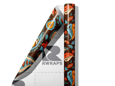Forest Floor Paisley Wrap Film Sheets~Rwraps Series 914 Forest Floor Paisley Scrolled Sheet~3